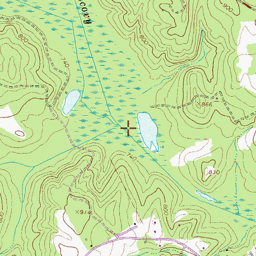 Topographic Map of Bay Creek, GA