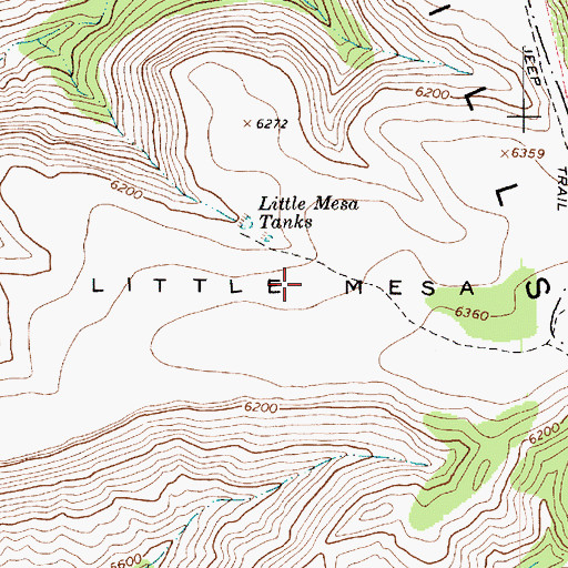 Topographic Map of Little Mesa, AZ