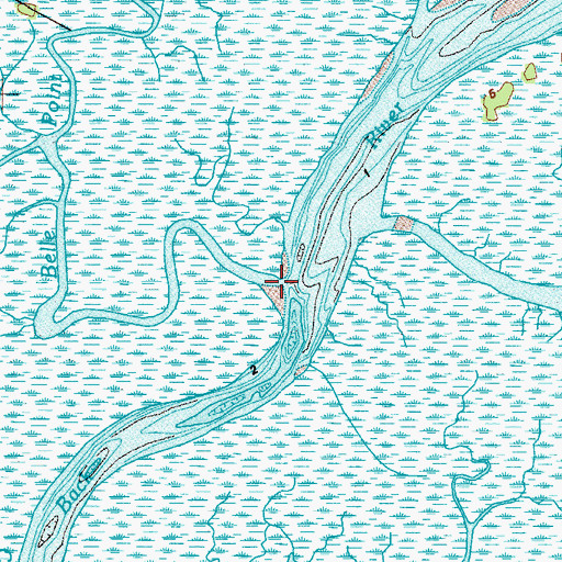 Topographic Map of Belle Point Creek, GA