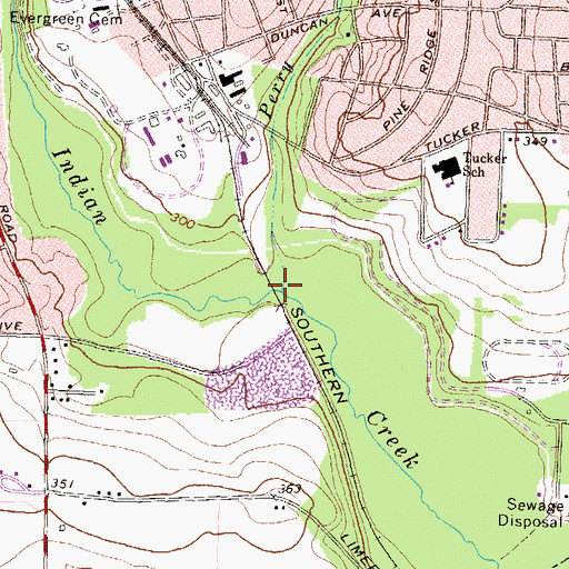 Topographic Map of Berry Branch, GA