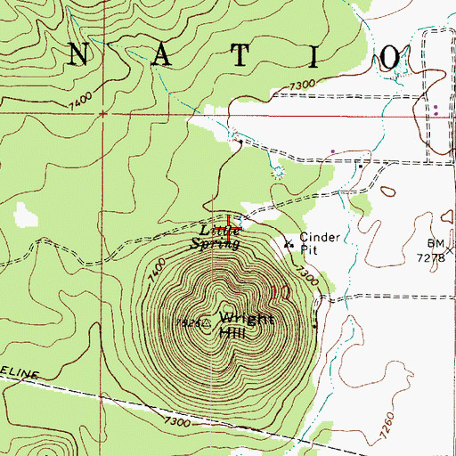 Topographic Map of Little Spring, AZ