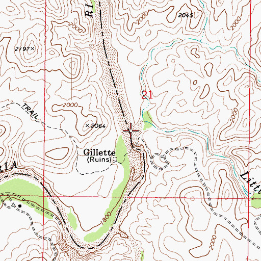 Topographic Map of Little Squaw Creek, AZ