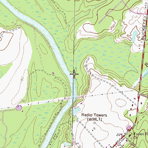 Topographic Map of Big Creek, GA