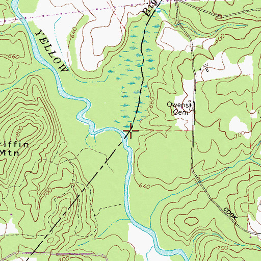 Topographic Map of Big Haynes Creek, GA