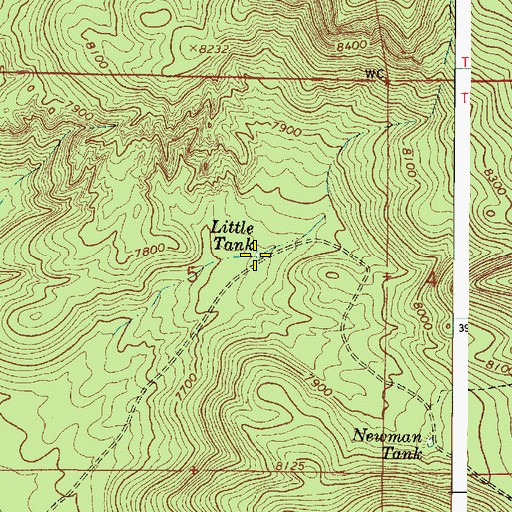 Topographic Map of Little Tank, AZ