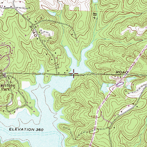Topographic Map of Blue Branch, GA