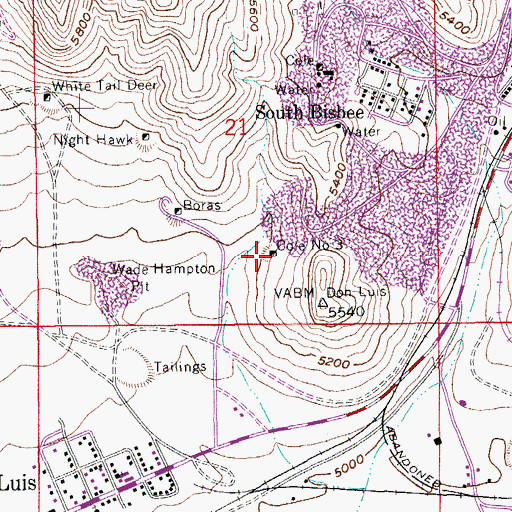 Topographic Map of Cole Number Three, AZ