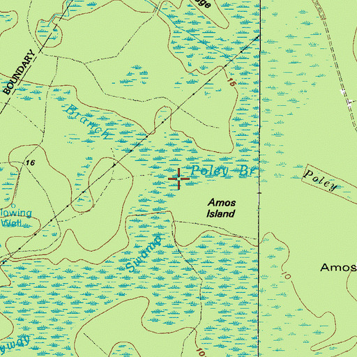 Topographic Map of Bridge Branch, GA
