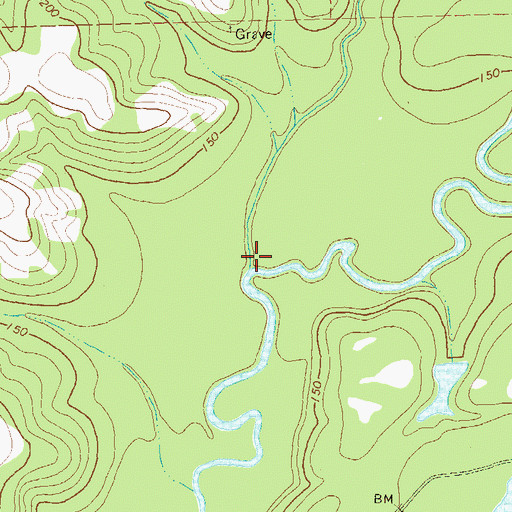 Topographic Map of Brumbley Creek, GA