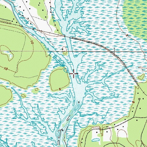 Topographic Map of Buffalo Creek, GA