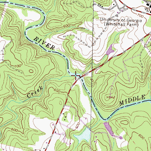 Topographic Map of Calls Creek, GA