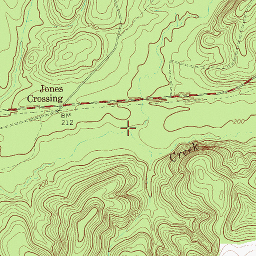 Topographic Map of Caney Branch, GA