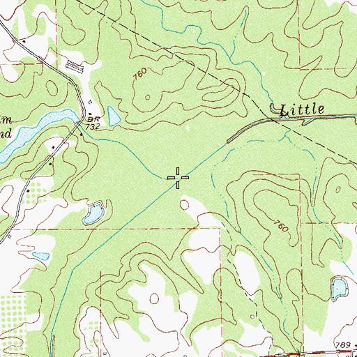 Topographic Map of Chapman Creek, GA