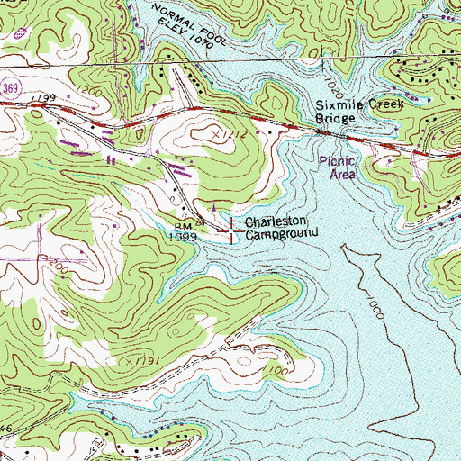 Topographic Map of Charleston Access Point, GA