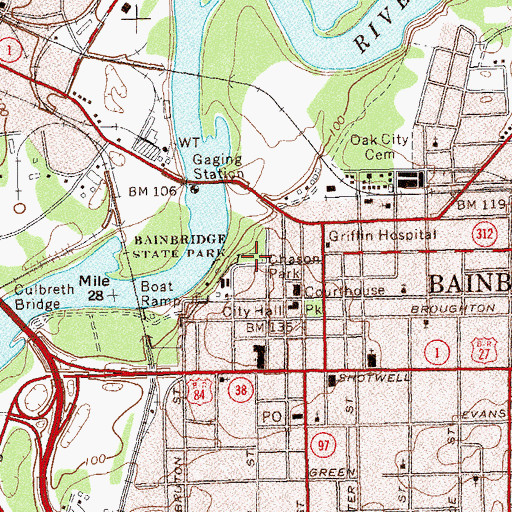 Topographic Map of Chason Park, GA