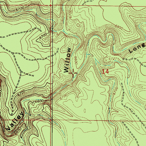 Topographic Map of Long Valley Draw, AZ