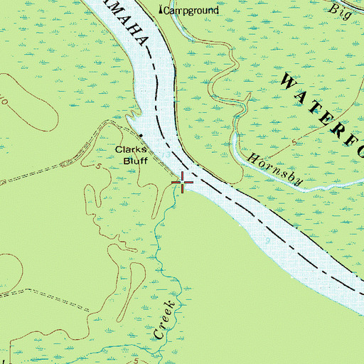Topographic Map of Clayhole Creek, GA