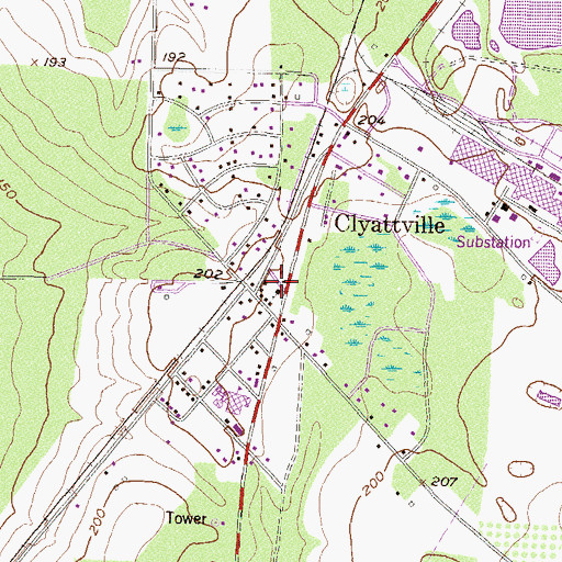 Topographic Map of Clyattville, GA