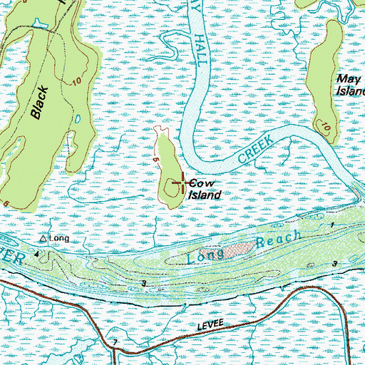 Topographic Map of Eagle Island, GA