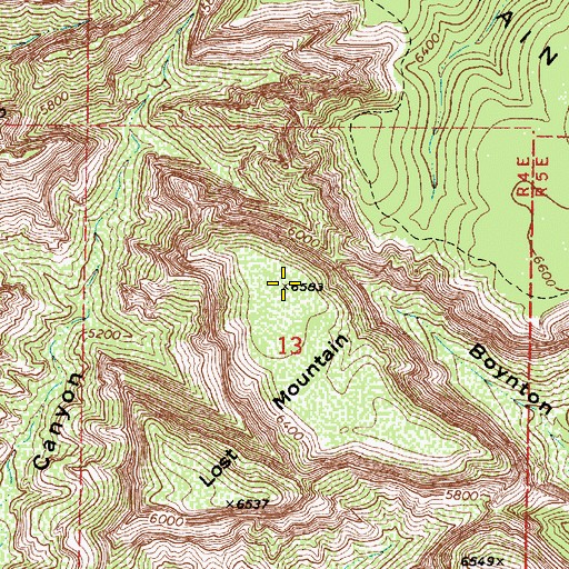 Topographic Map of Lost Mountain, AZ