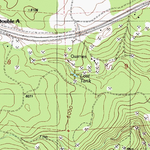 Topographic Map of Lost Tank, AZ