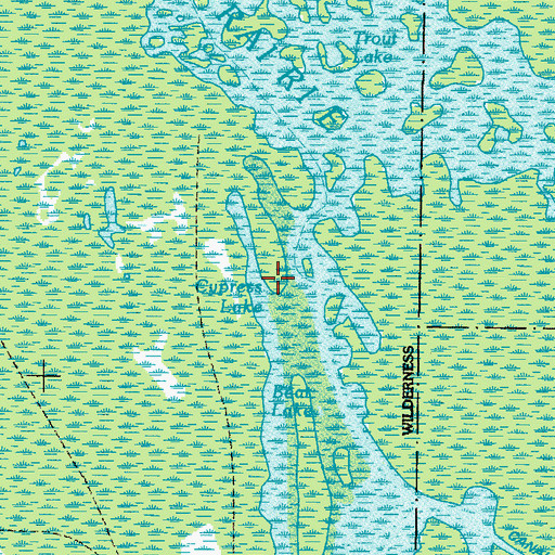 Topographic Map of Cypress Lake, GA