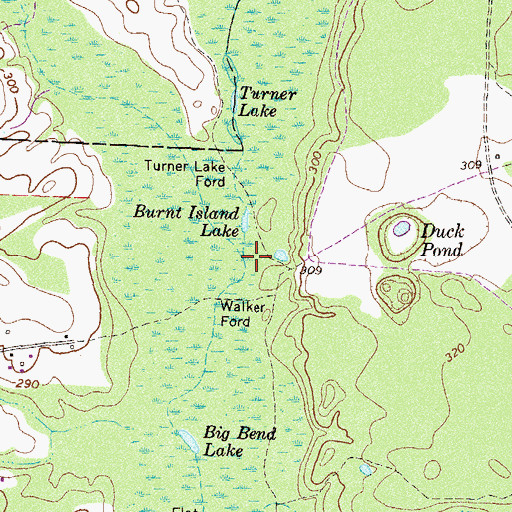 Topographic Map of Deep Creek, GA