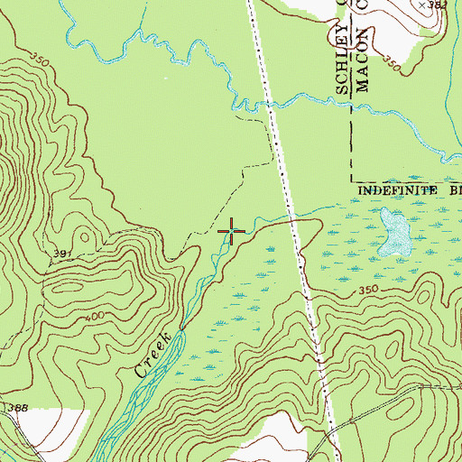 Topographic Map of Deer Creek, GA