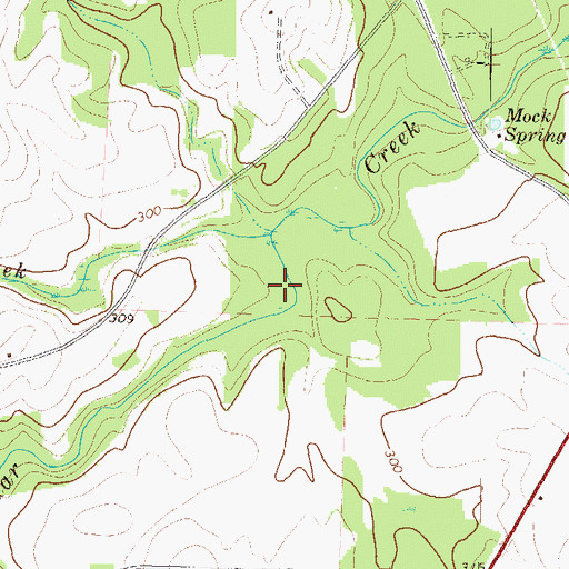 Topographic Map of Double Branch Creek, GA