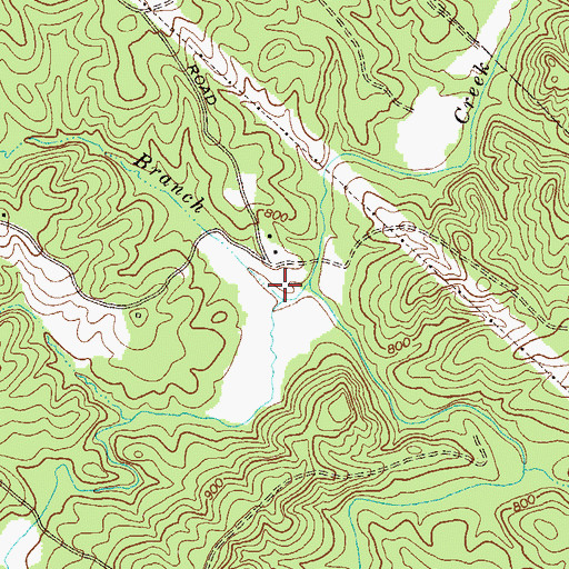 Topographic Map of Dunaway Branch, GA