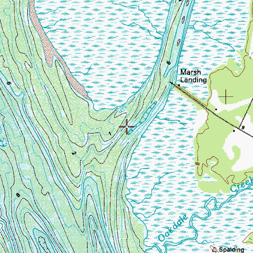Topographic Map of Duplin River, GA