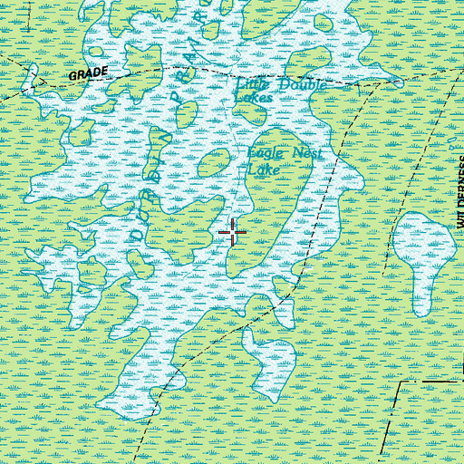 Topographic Map of Eagle Nest Lake, GA