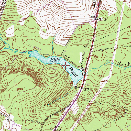 Topographic Map of Ellis Pond, GA