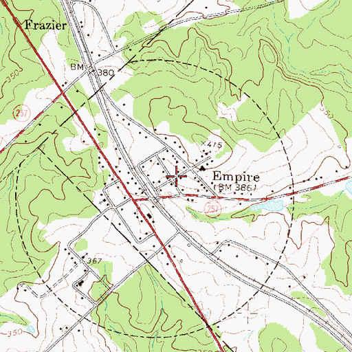 Topographic Map of Empire, GA