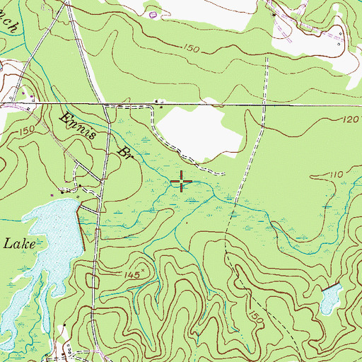 Topographic Map of Ennis Branch, GA