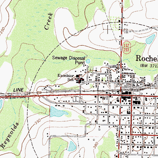 Topographic Map of Excelsior School, GA