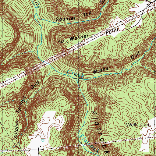 Topographic Map of Flatrock Creek, GA