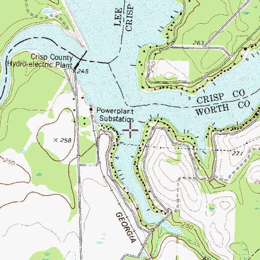 Topographic Map of Flournoy Branch, GA