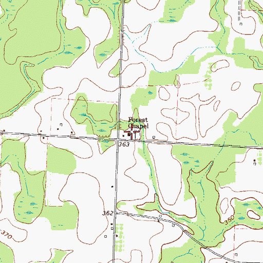 Topographic Map of Forest Chapel, GA