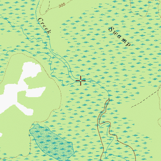Topographic Map of Fraser Branch, GA