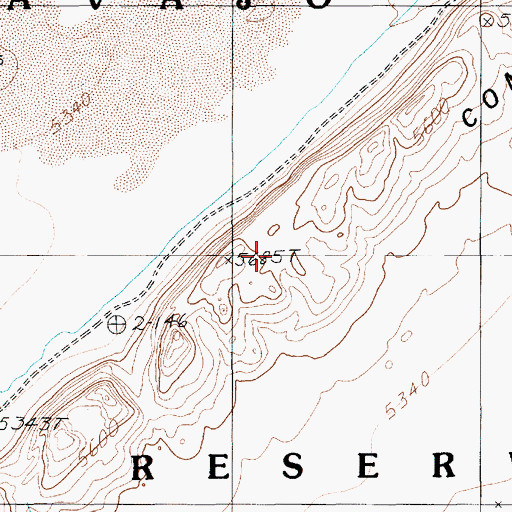 Topographic Map of Comb Ridge, AZ