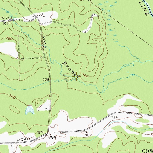 Topographic Map of Gable Branch, GA