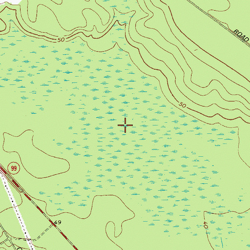 Topographic Map of Gator Head, GA