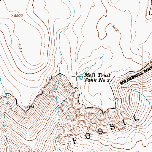 Topographic Map of Mail Trail Tank Number Two, AZ