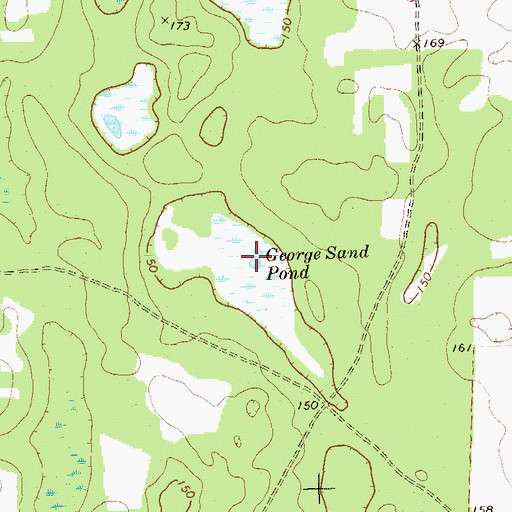 Topographic Map of George Sand Pond, GA