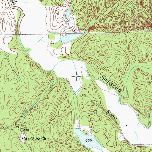 Topographic Map of Gillespie Hollow, GA