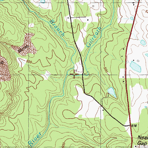 Topographic Map of Gilreath Creek, GA
