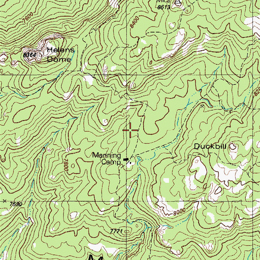 Topographic Map of Manning Camp, AZ