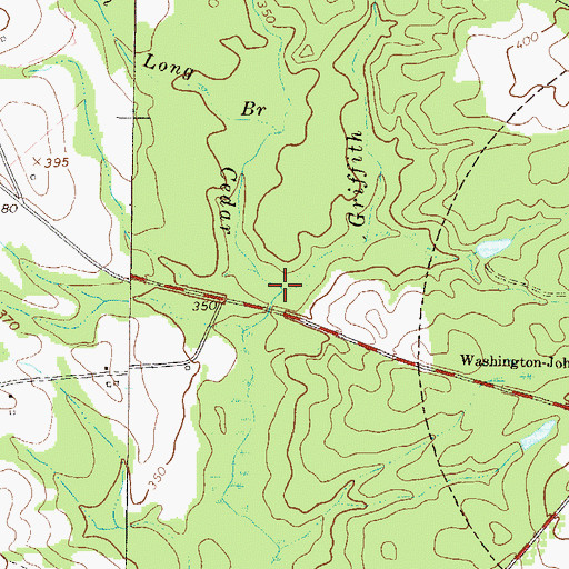 Topographic Map of Griffith Branch, GA