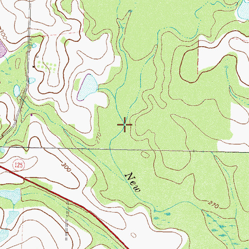 Topographic Map of Gum Creek, GA